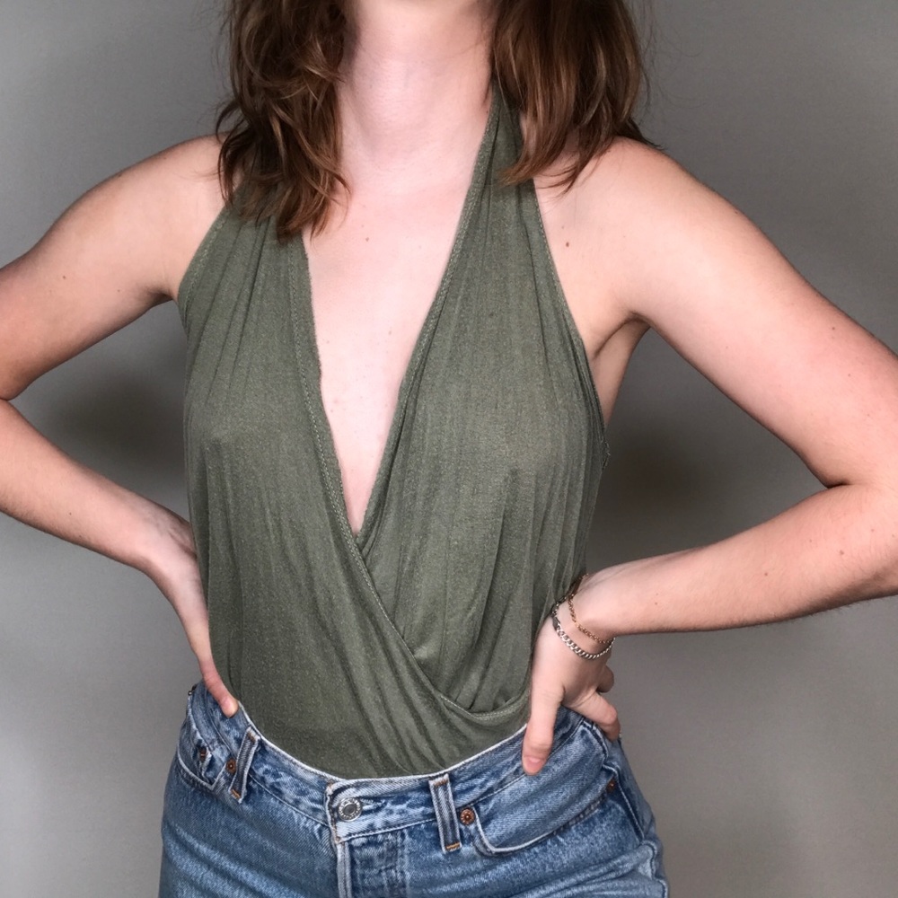 Green wrap top